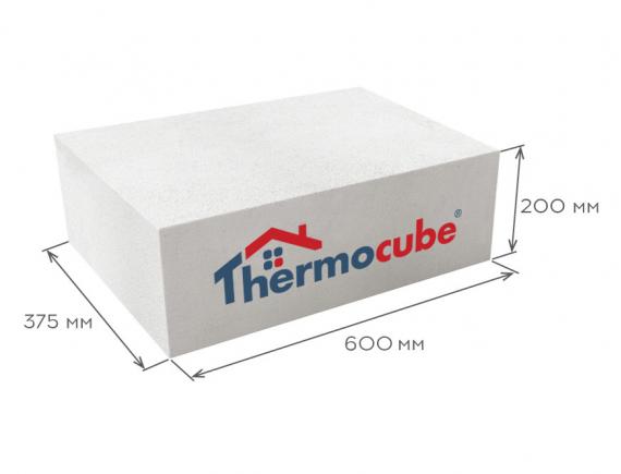 Блок газобетонный стеновой D600 600*200*375, Thermocube