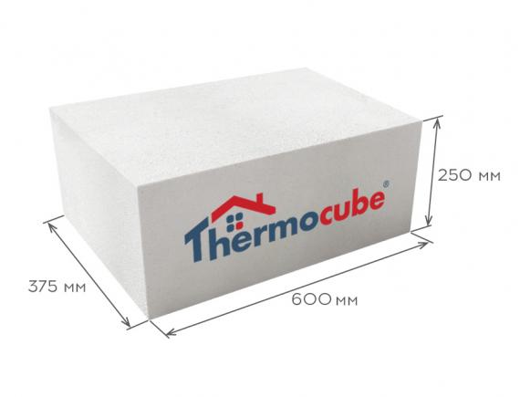 Блок газобетонный стеновой D500 600*250*375, Thermocube