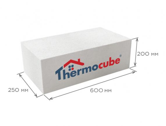 Блок газобетонный стеновой D600 600*200*250, Thermocube